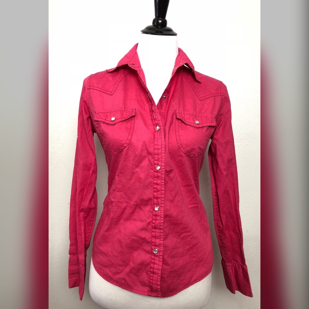 Pearl snap collared shirt